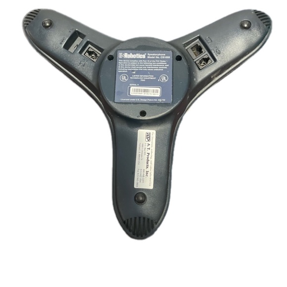 US Robotics Black Conferencelink Speakerphone Model No. CS1055 ~ No wiring - Picture 5 of 7